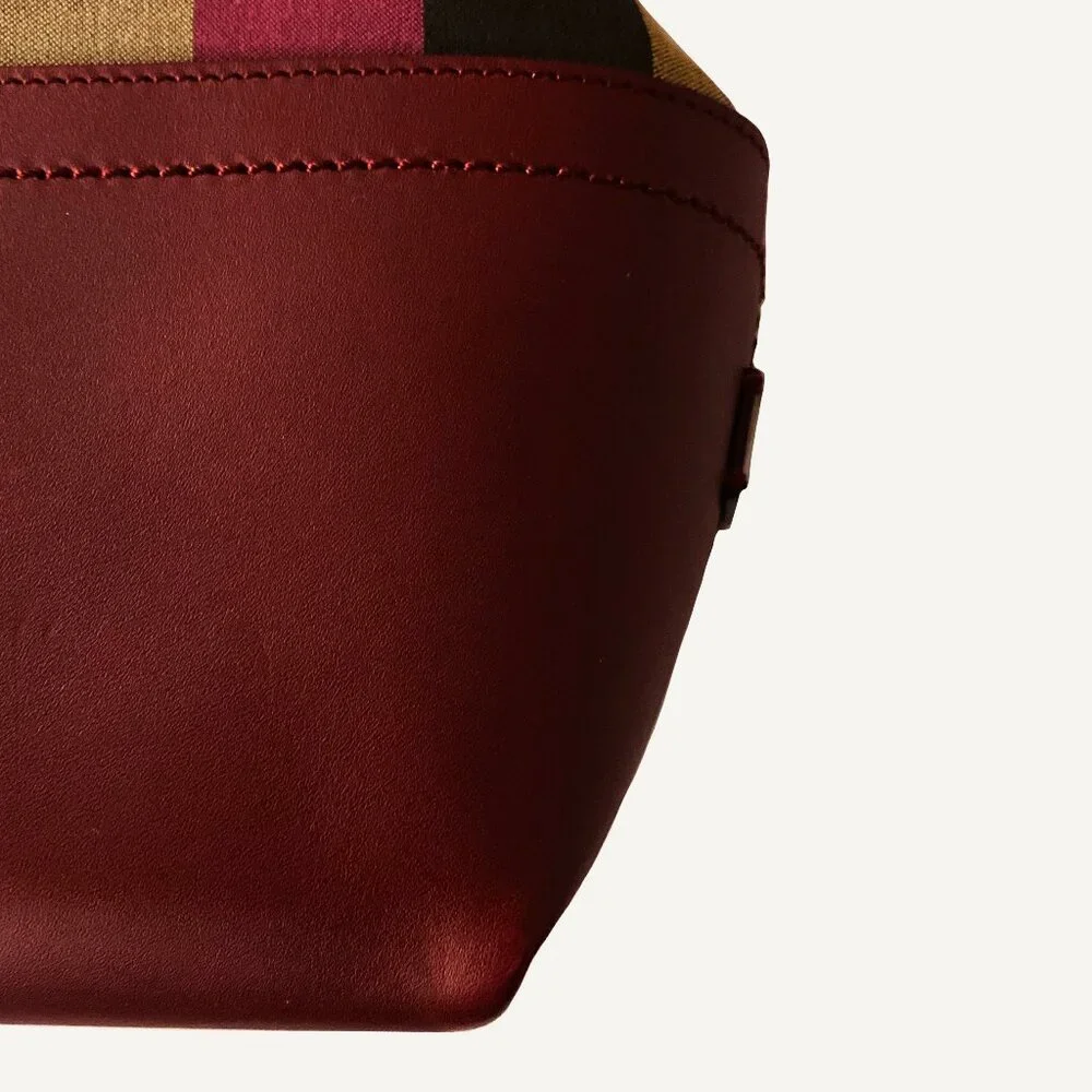 Fendi Pequin Multicolor Striped Tobacco Tote